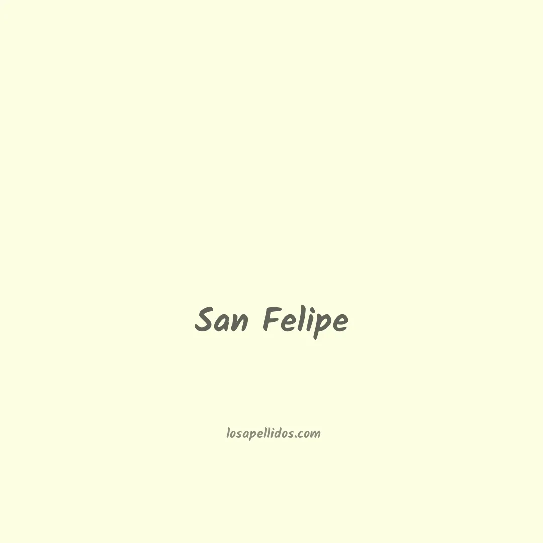 San felipe en chino