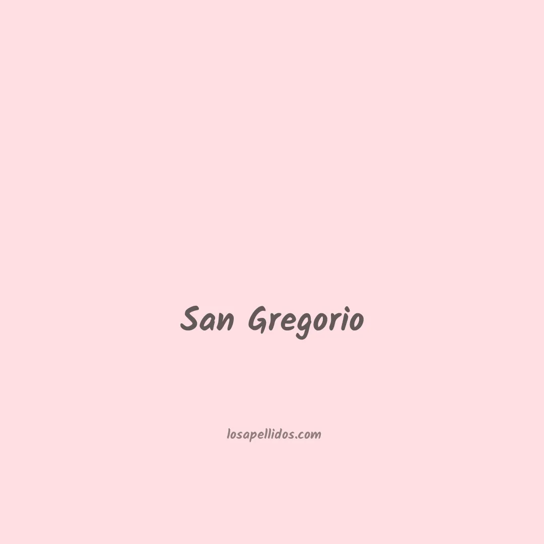 San gregorio en chino