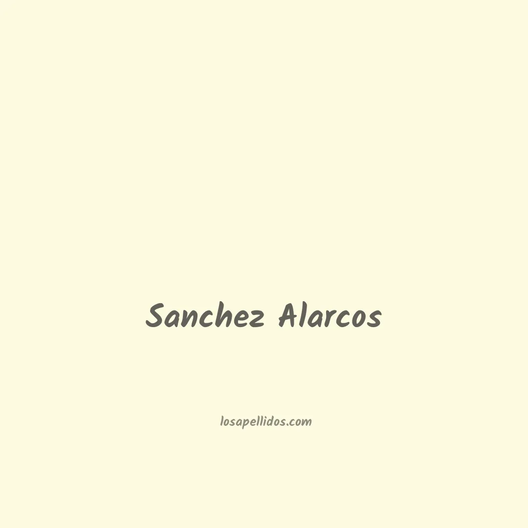Sanchez alarcos en chino