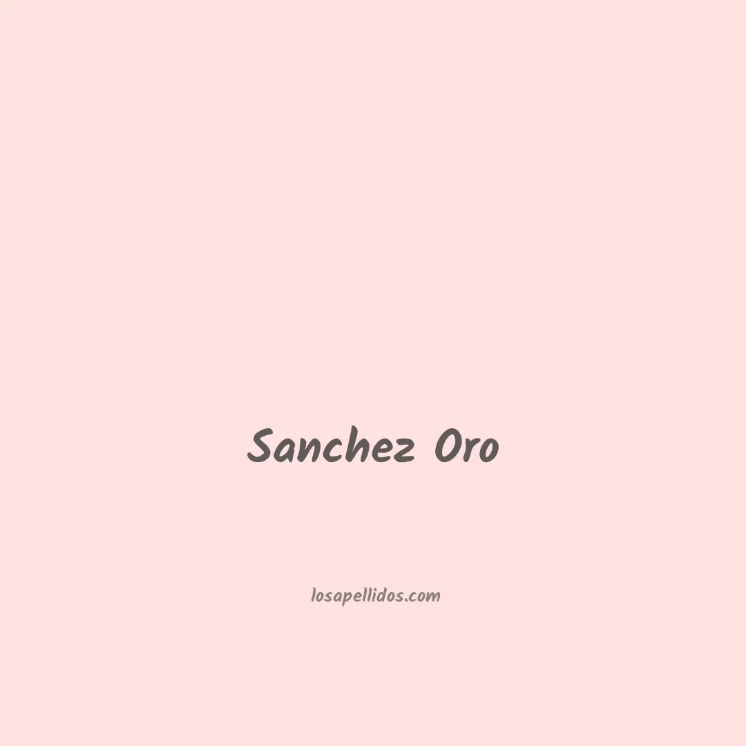 Sanchez oro en chino