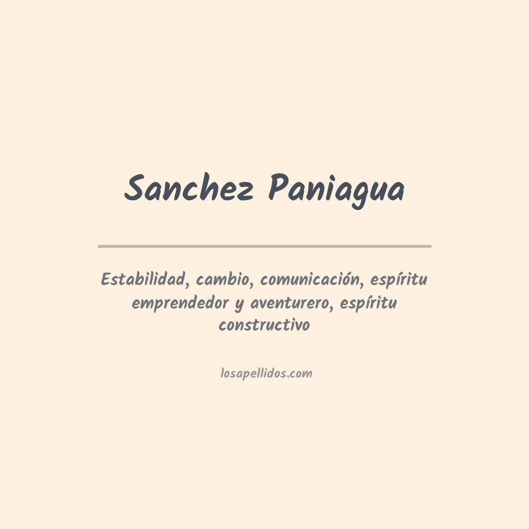 Significado del Apellido Sanchez paniagua