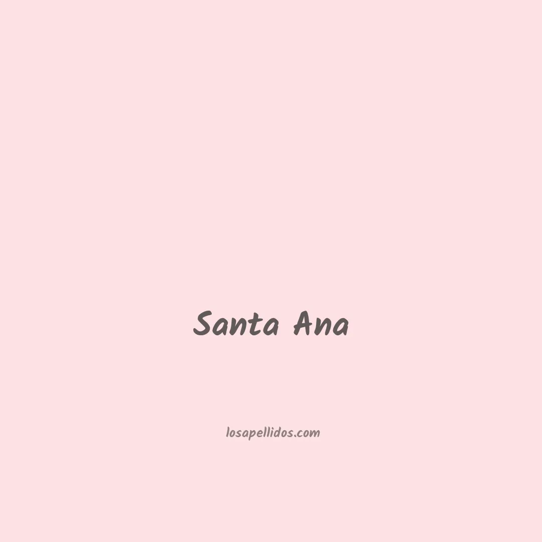 Santa ana en chino