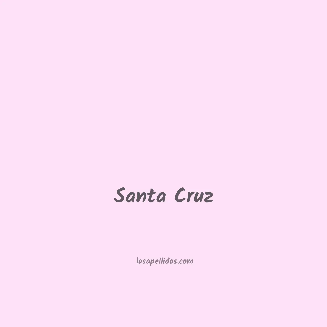 Santa cruz en chino