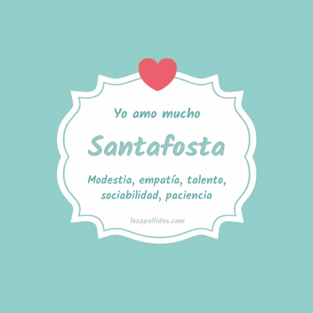 Yo amo mucho Santafosta