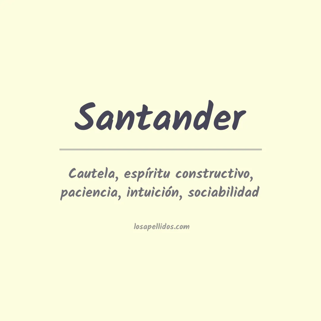 Significado del Apellido Santander