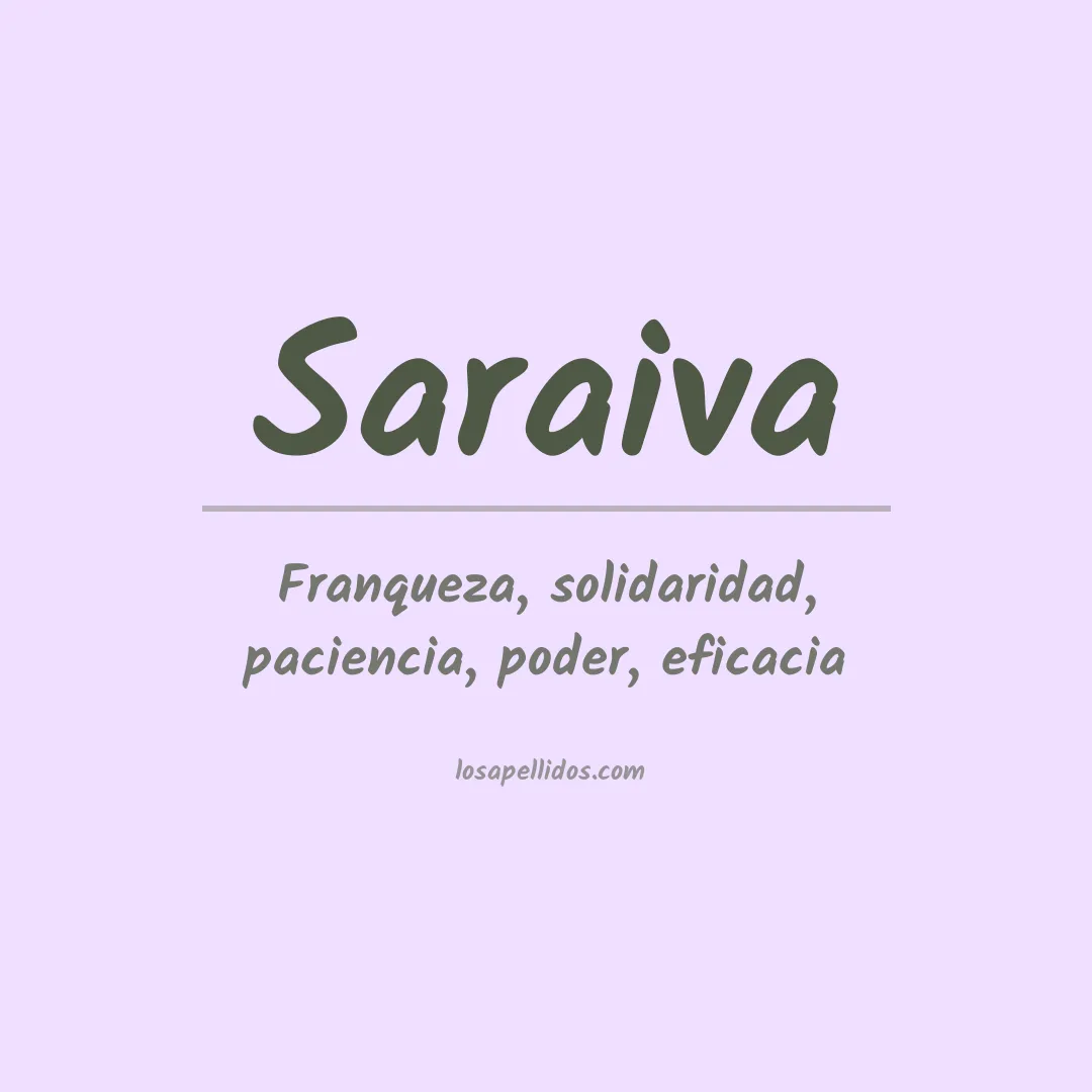 Significado del Apellido Saraiva