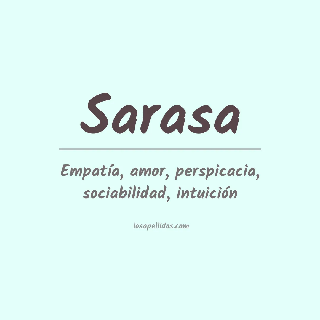 Significado del Apellido Sarasa