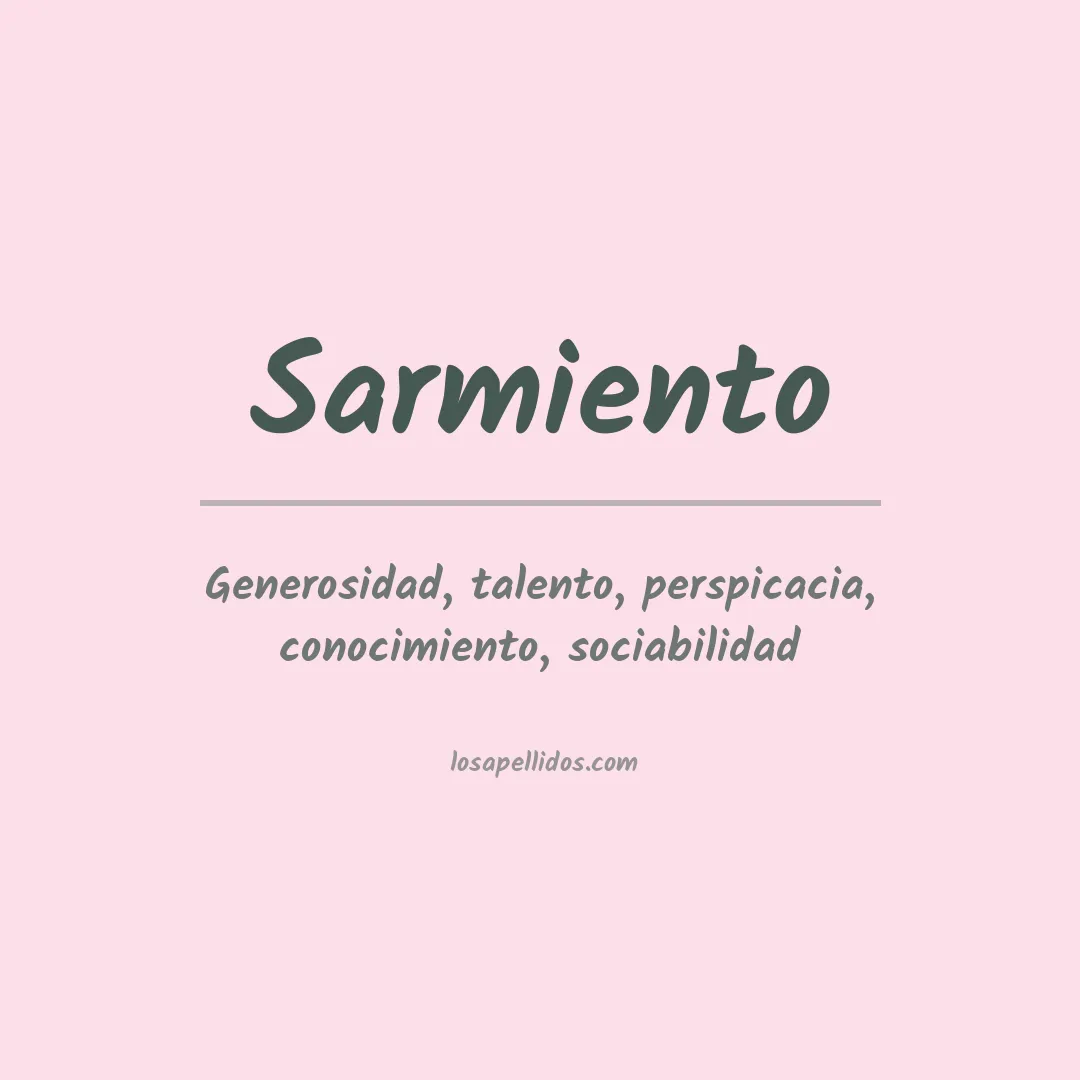 Significado del Apellido Sarmiento