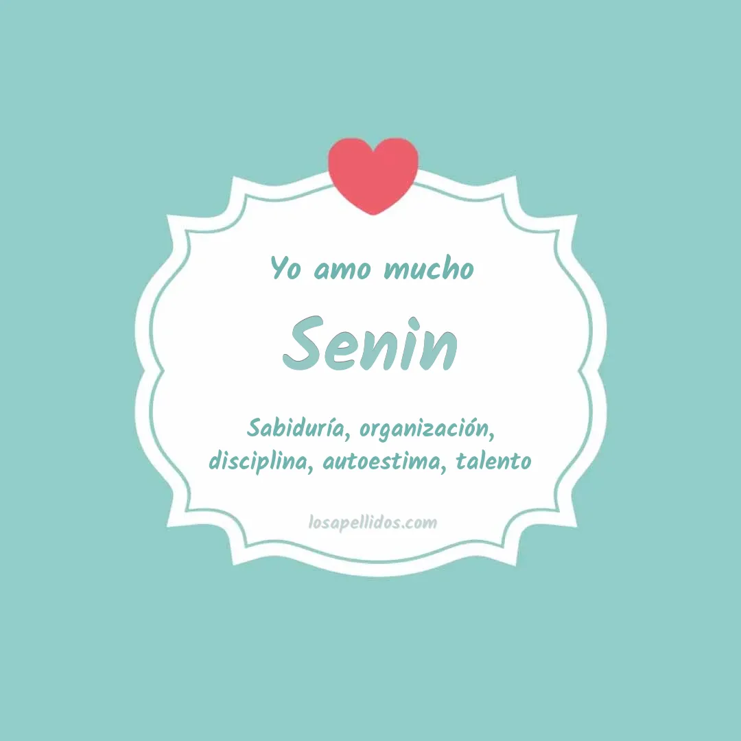 Yo amo mucho Senin