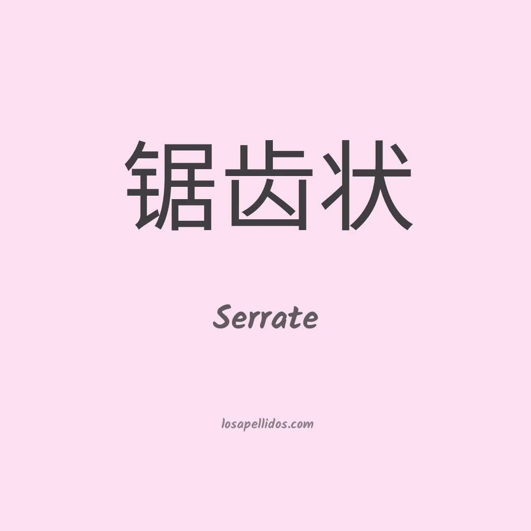 Serrate en chino