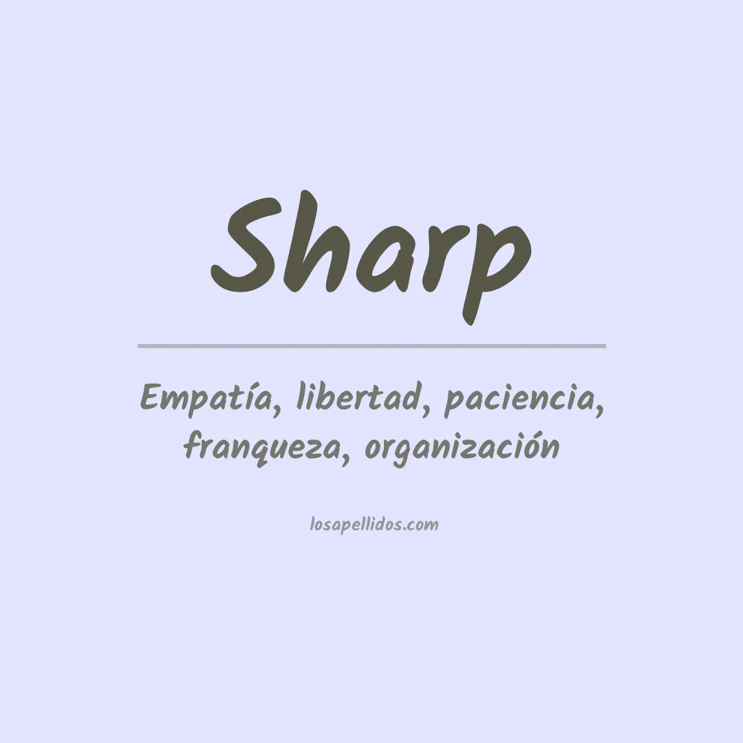 Significado del Apellido Sharp