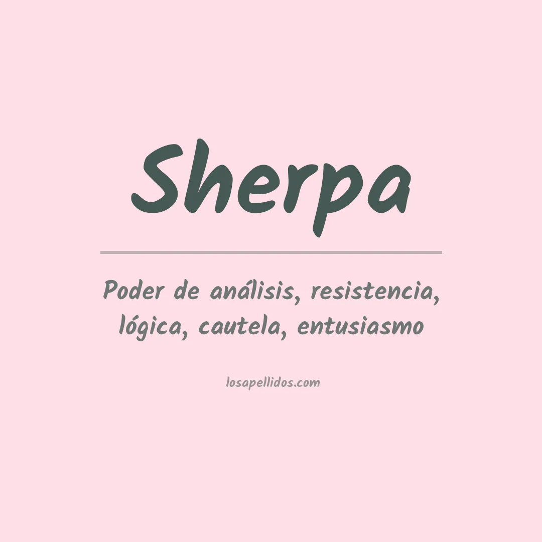 Significado del Apellido Sherpa