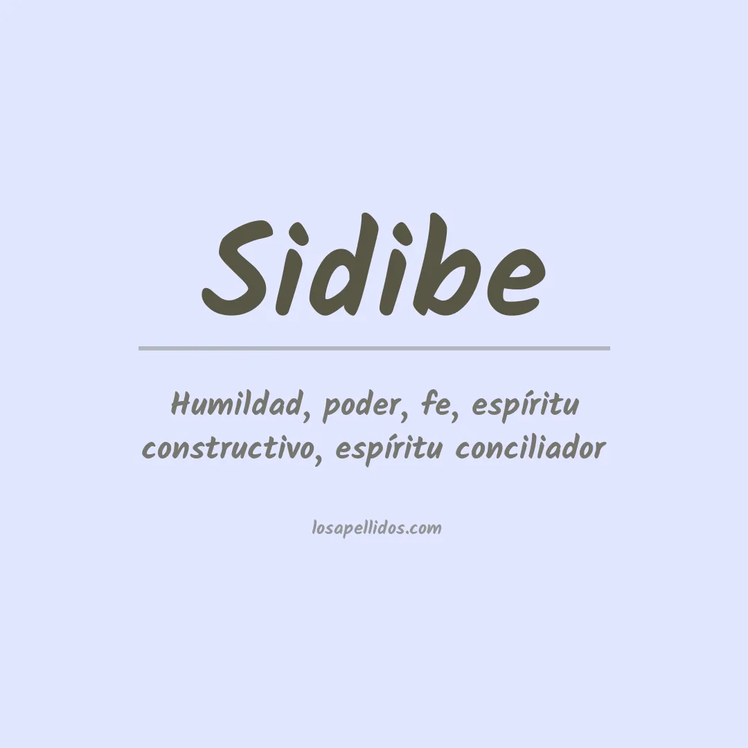 Apellido Sidibe