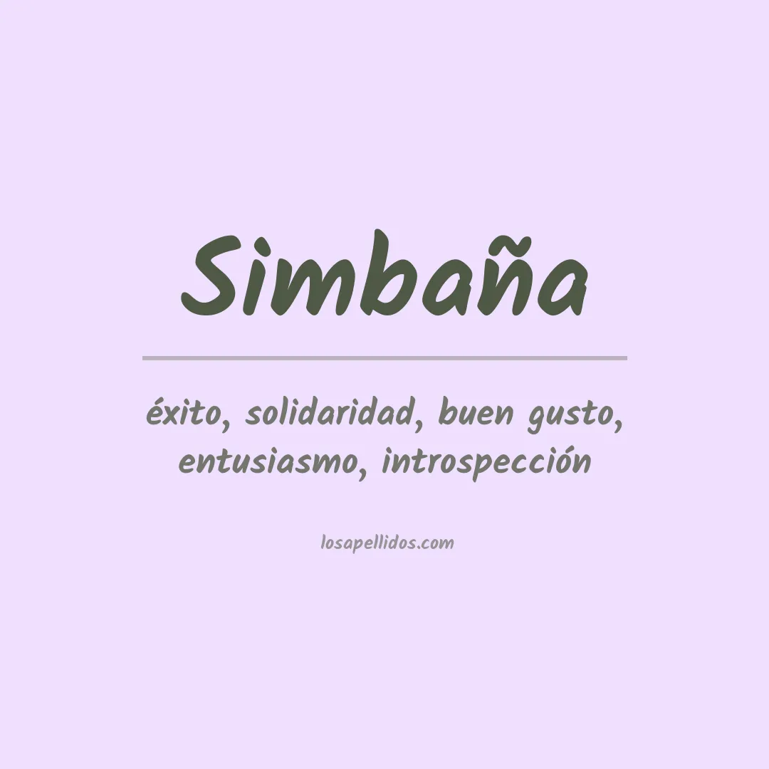 Significado del Apellido Simbaña