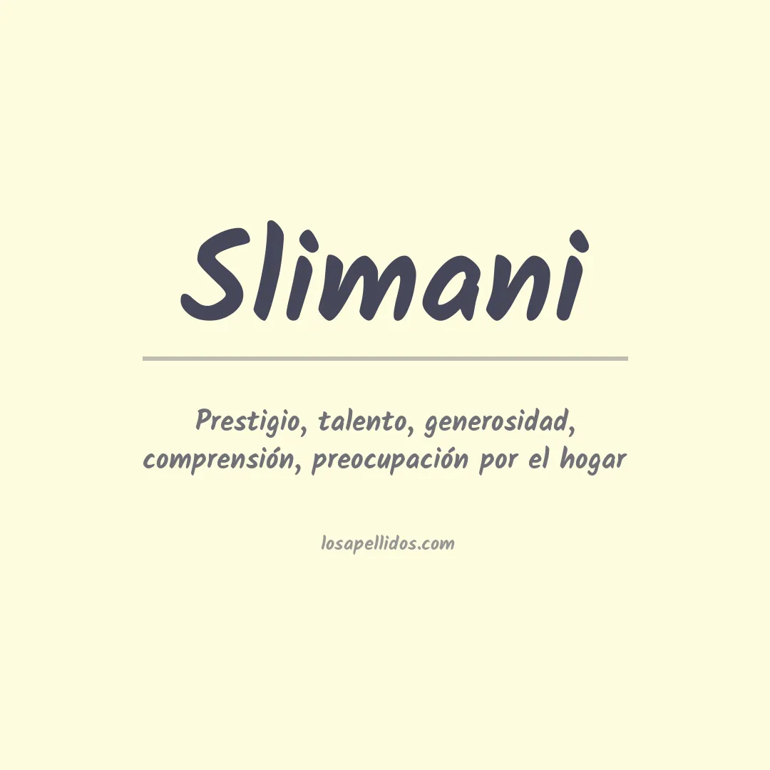 Apellido Slimani