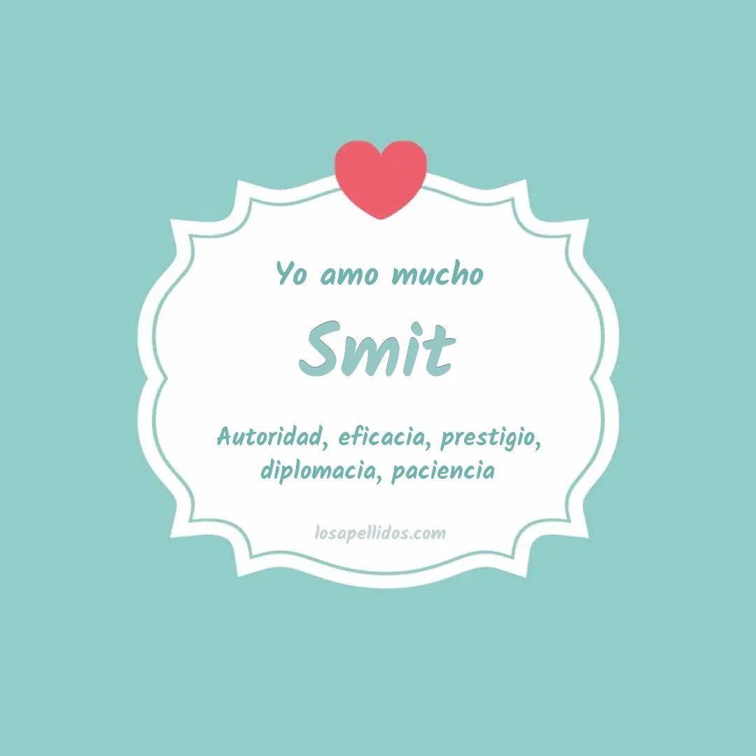Yo amo mucho Smit