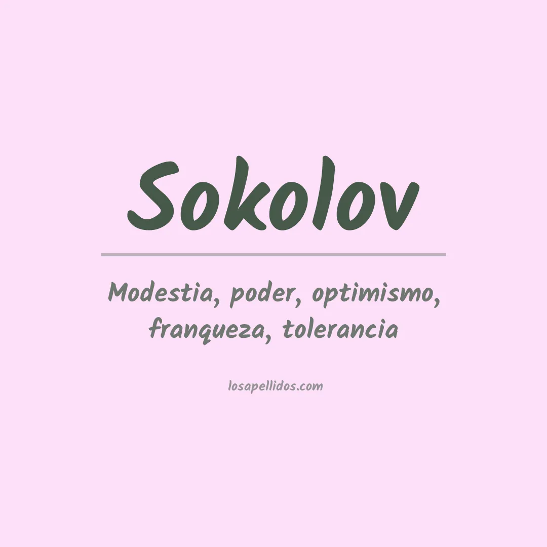 Significado del Apellido Sokolov