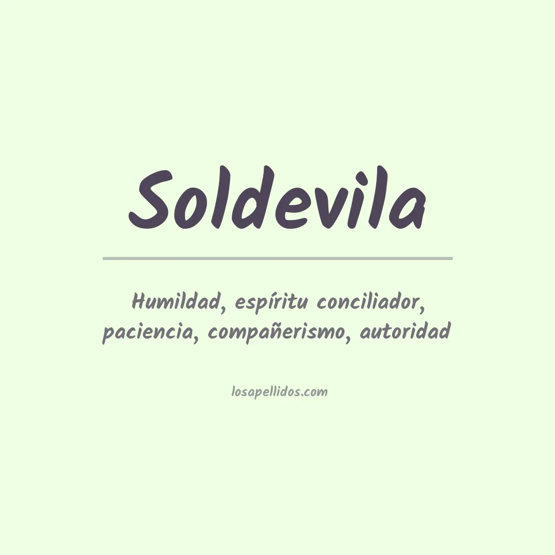 Significado del Apellido Soldevila