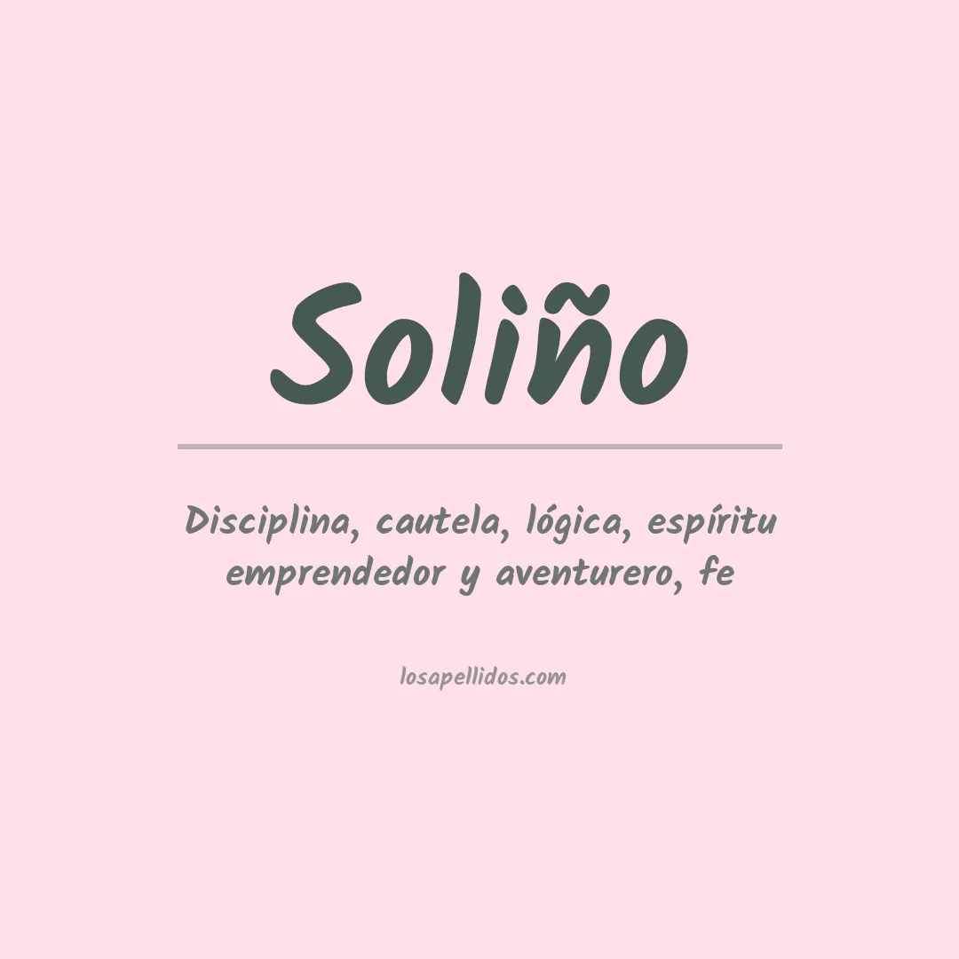 Significado del Apellido Soliño