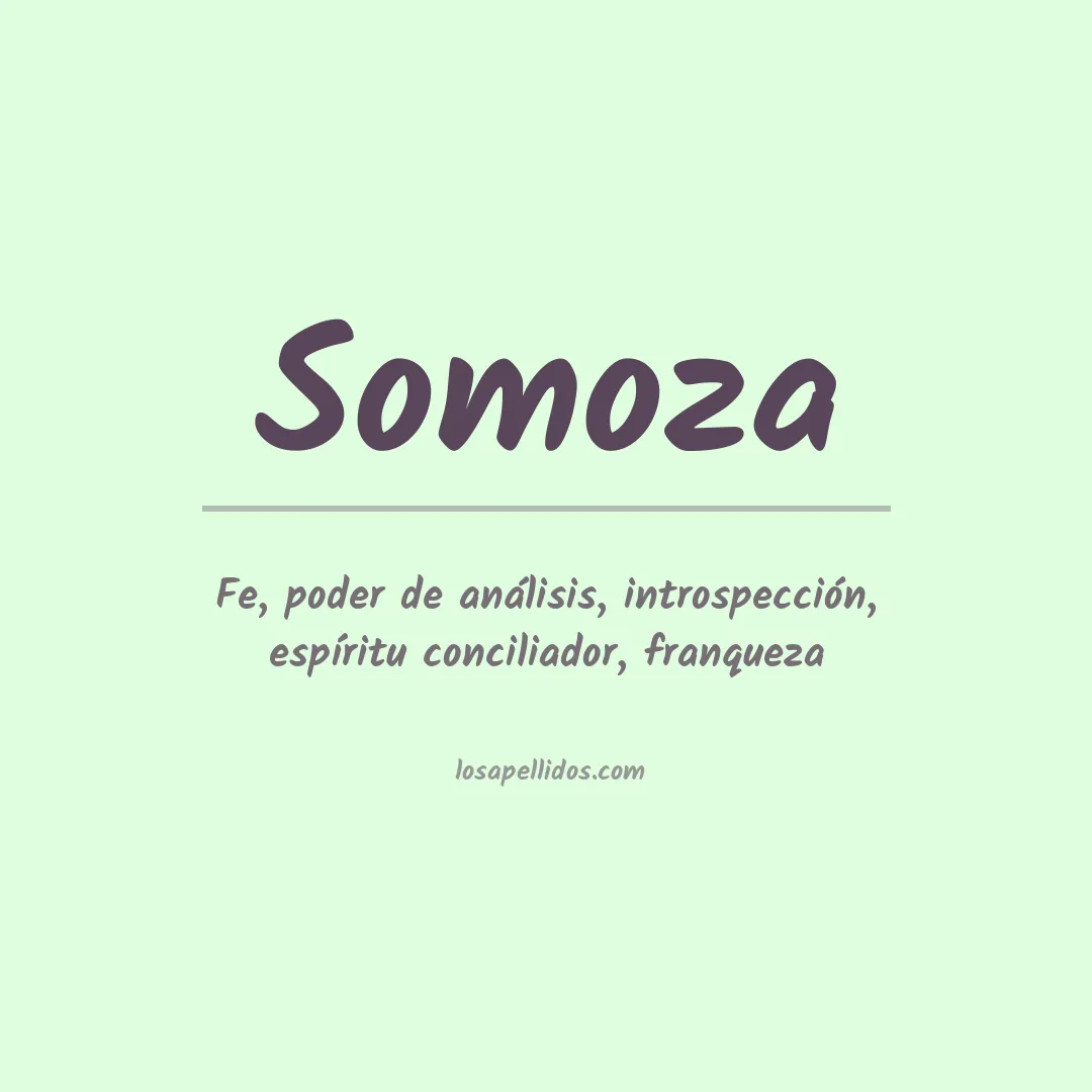 Significado del Apellido Somoza