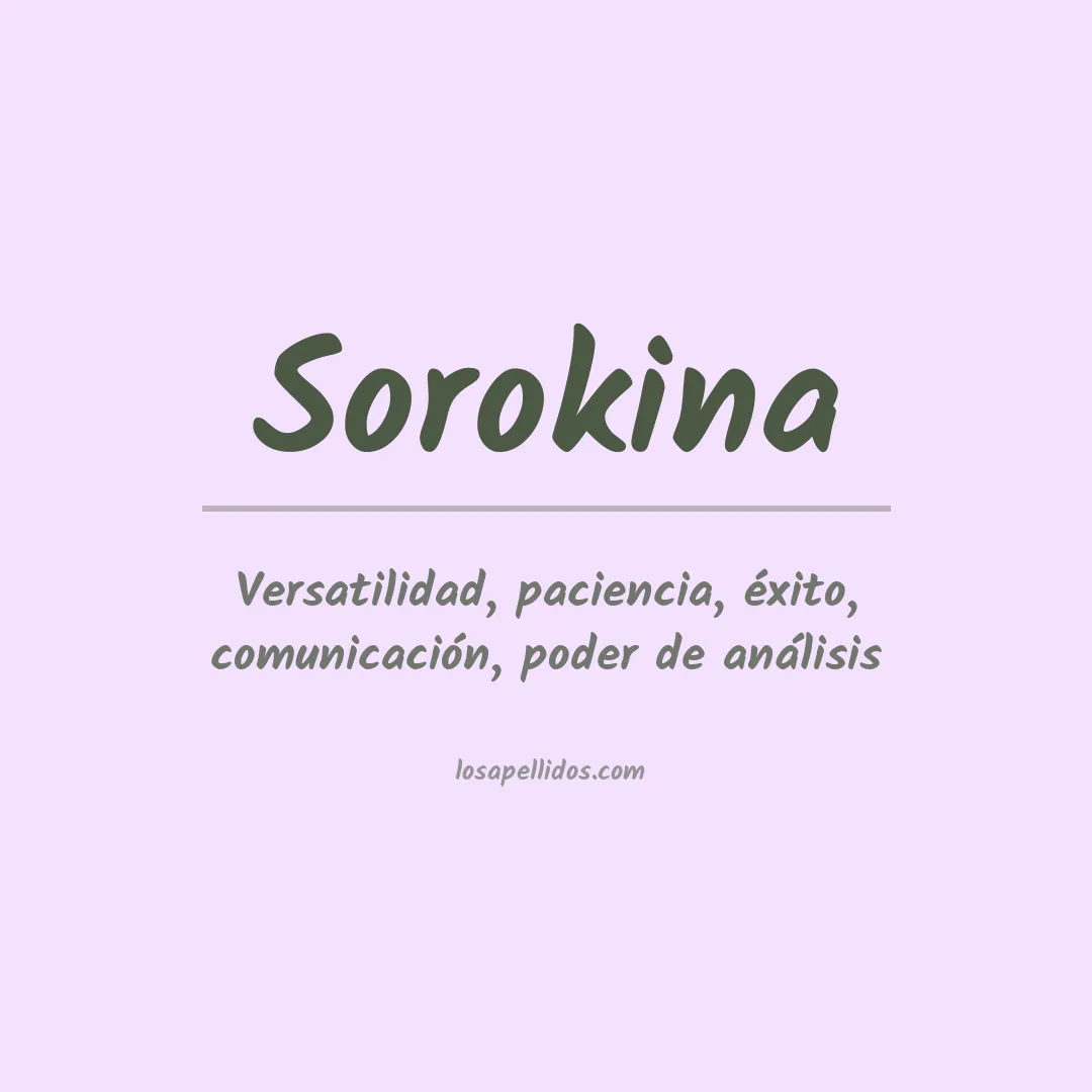Significado del Apellido Sorokina