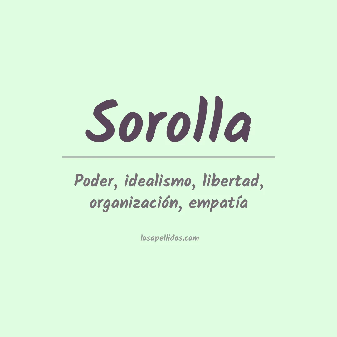 Significado del Apellido Sorolla