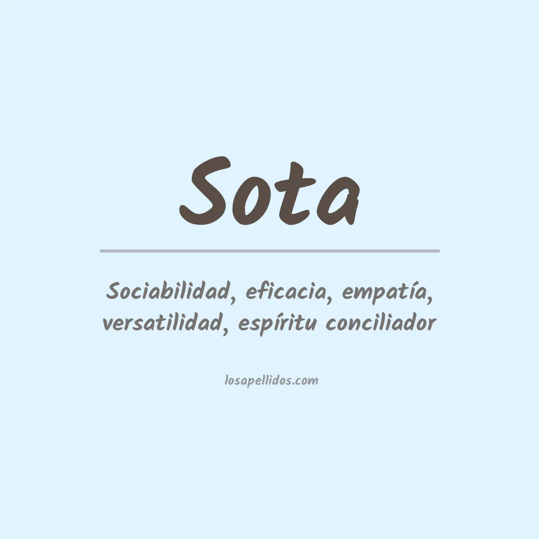Significado del Apellido Sota