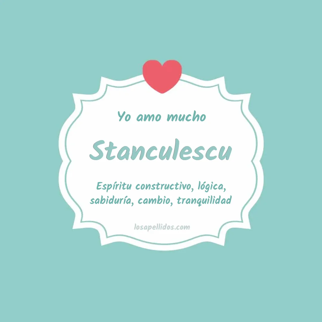 Yo amo mucho Stanculescu