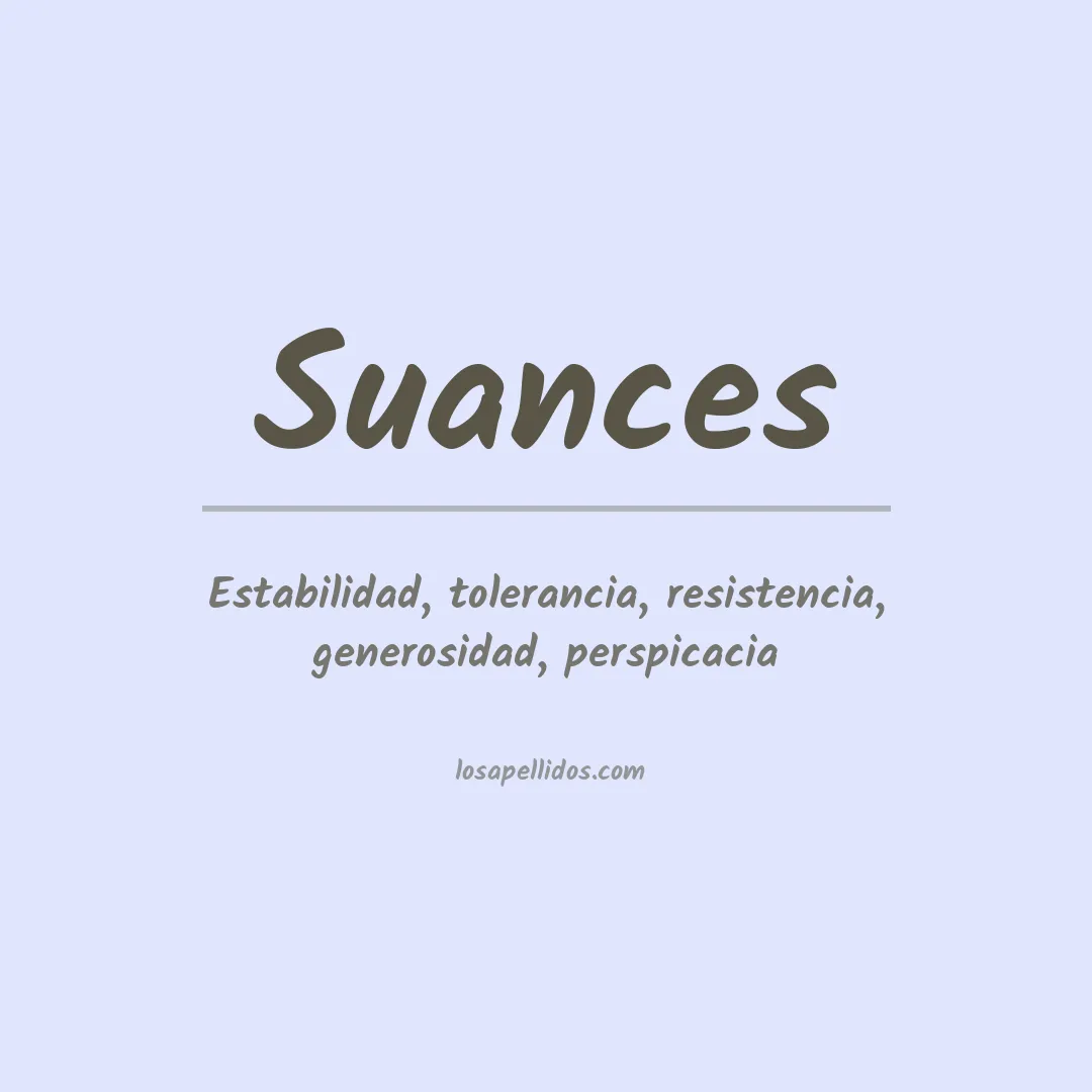 Significado del Apellido Suances