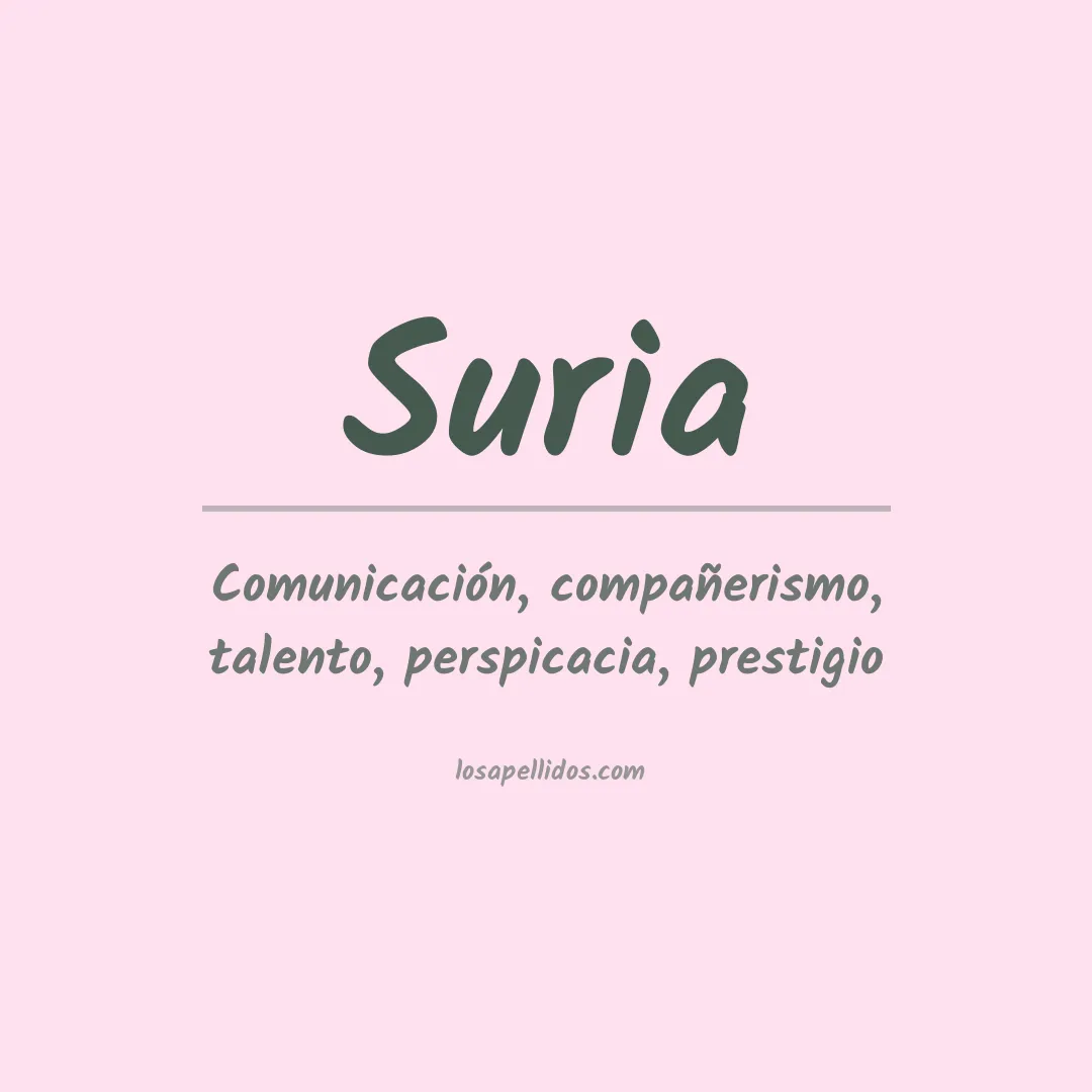 Significado del Apellido Suria