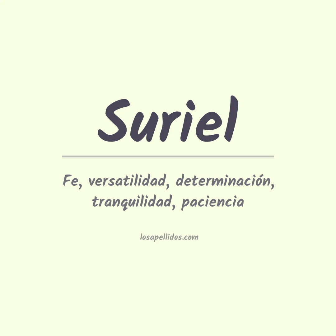 Significado del Apellido Suriel