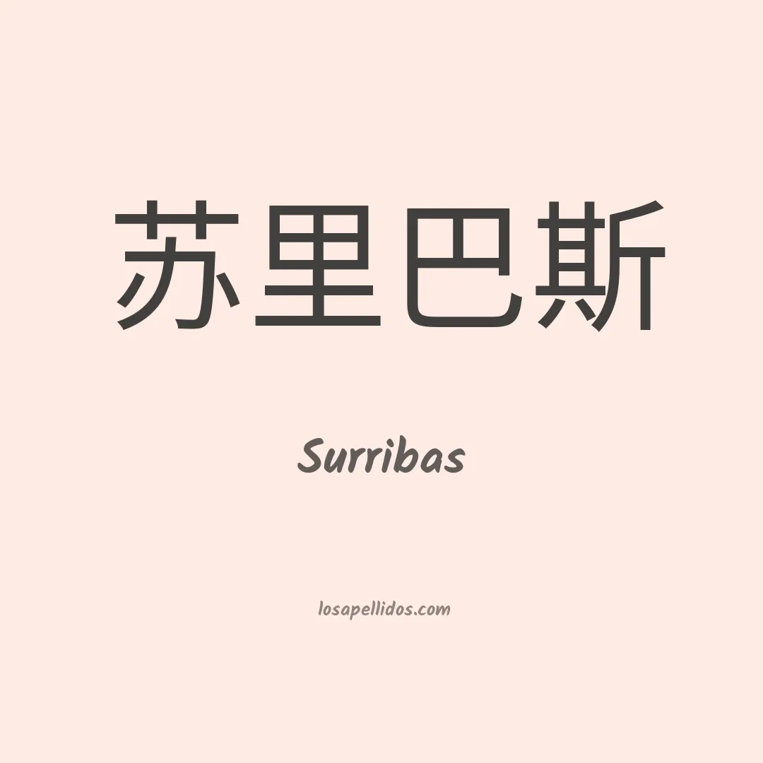 Surribas en chino