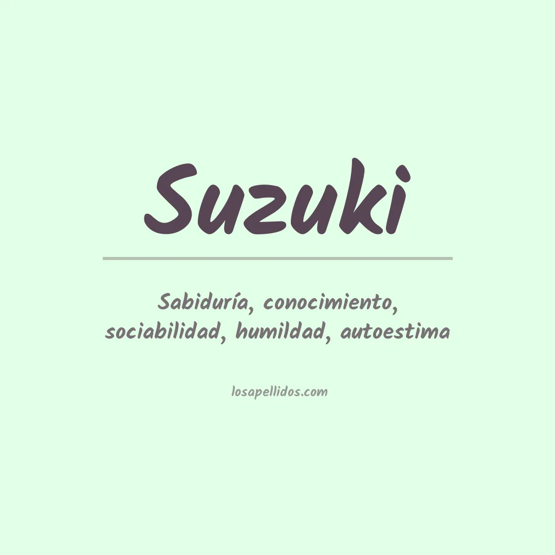 Significado del Apellido Suzuki