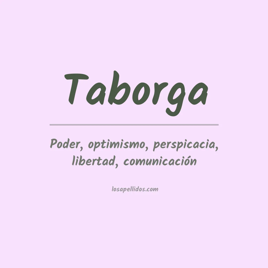 Significado del Apellido Taborga