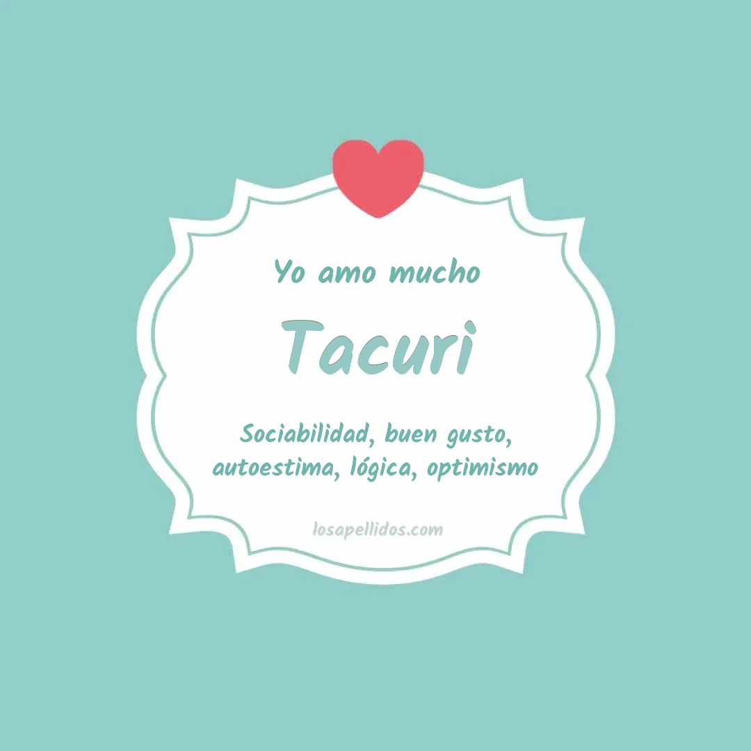 Yo amo mucho Tacuri