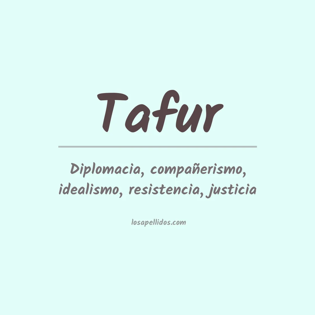 Significado del Apellido Tafur