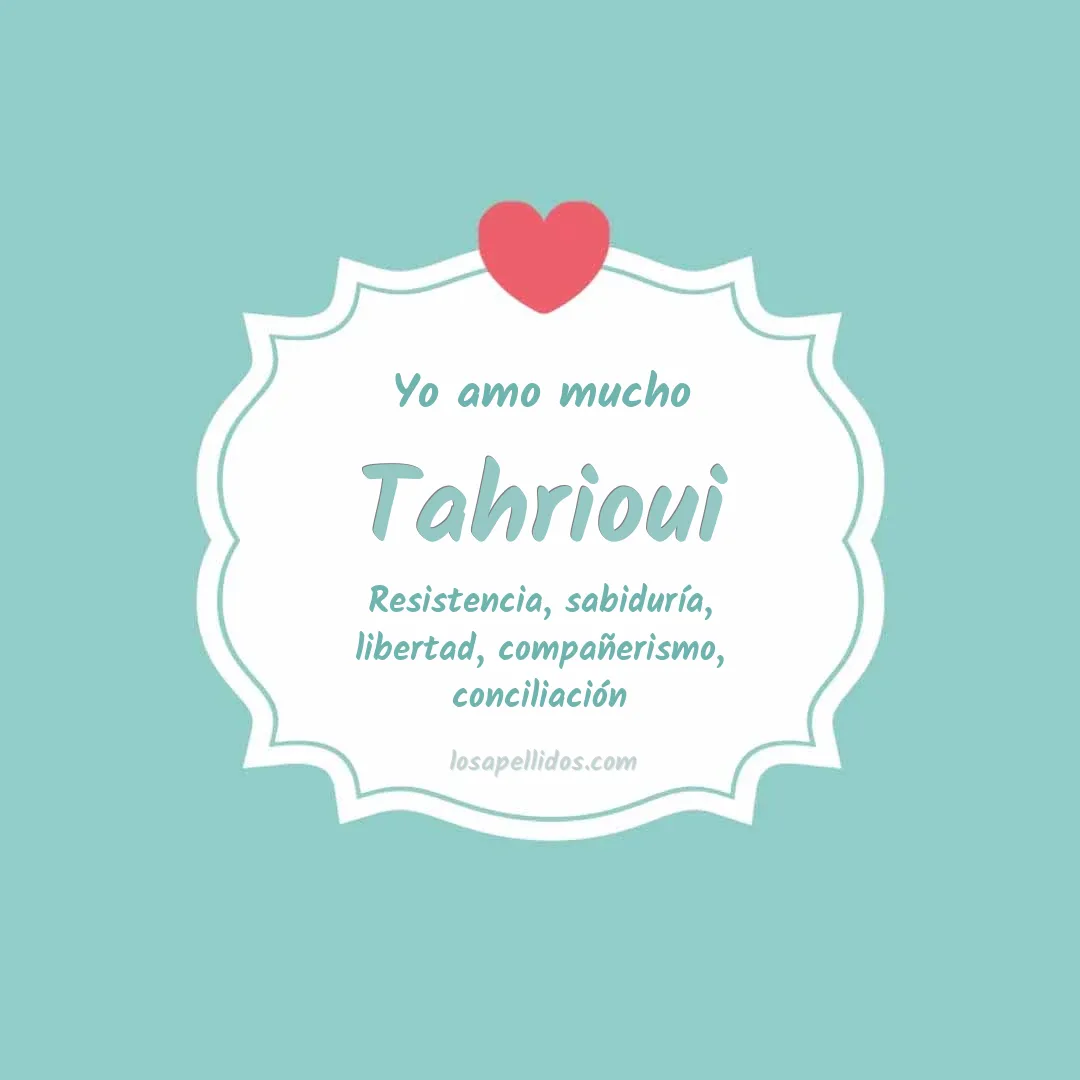 Yo amo mucho Tahrioui