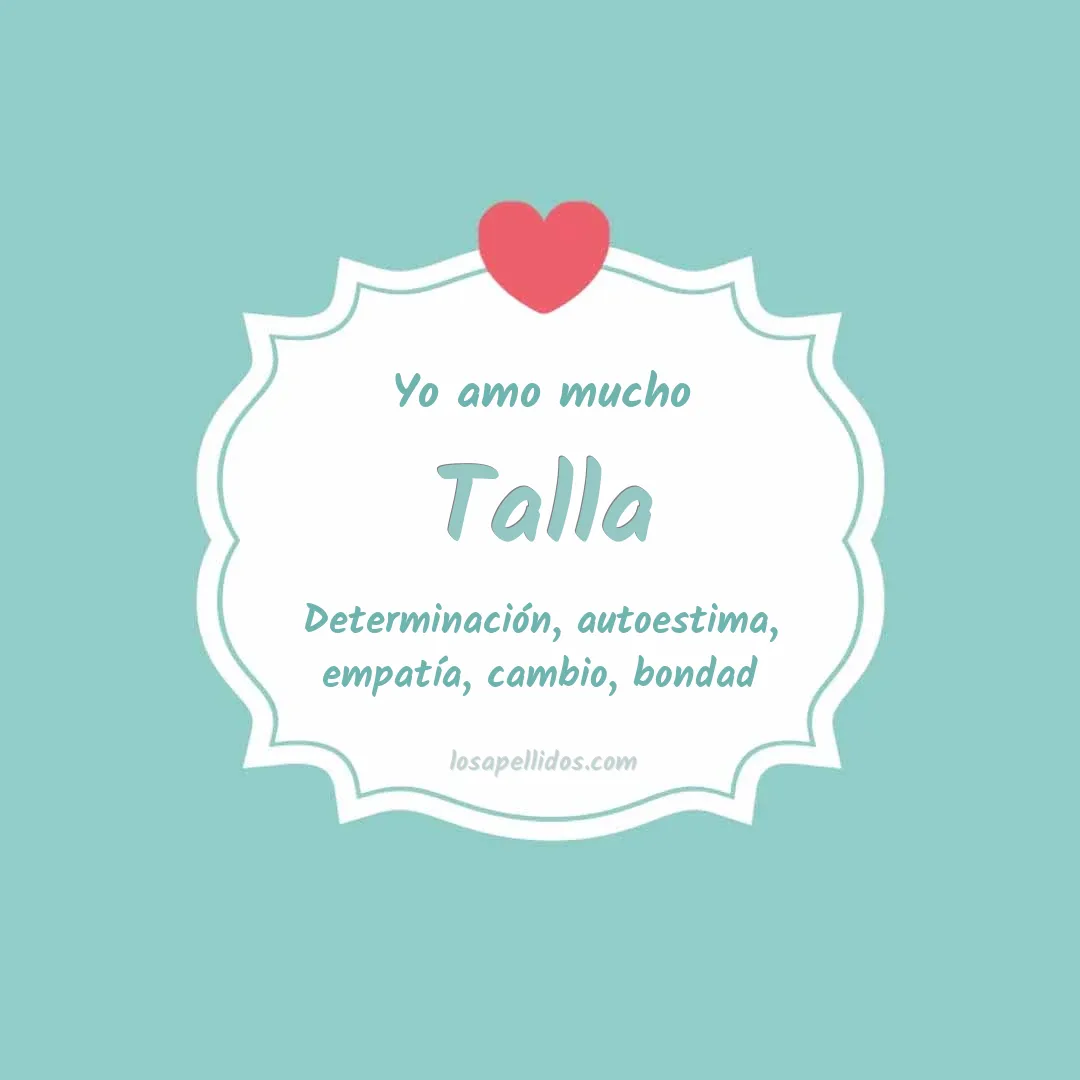Yo amo mucho Talla