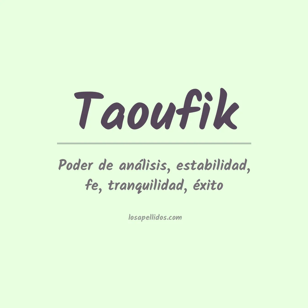 Apellido Taoufik