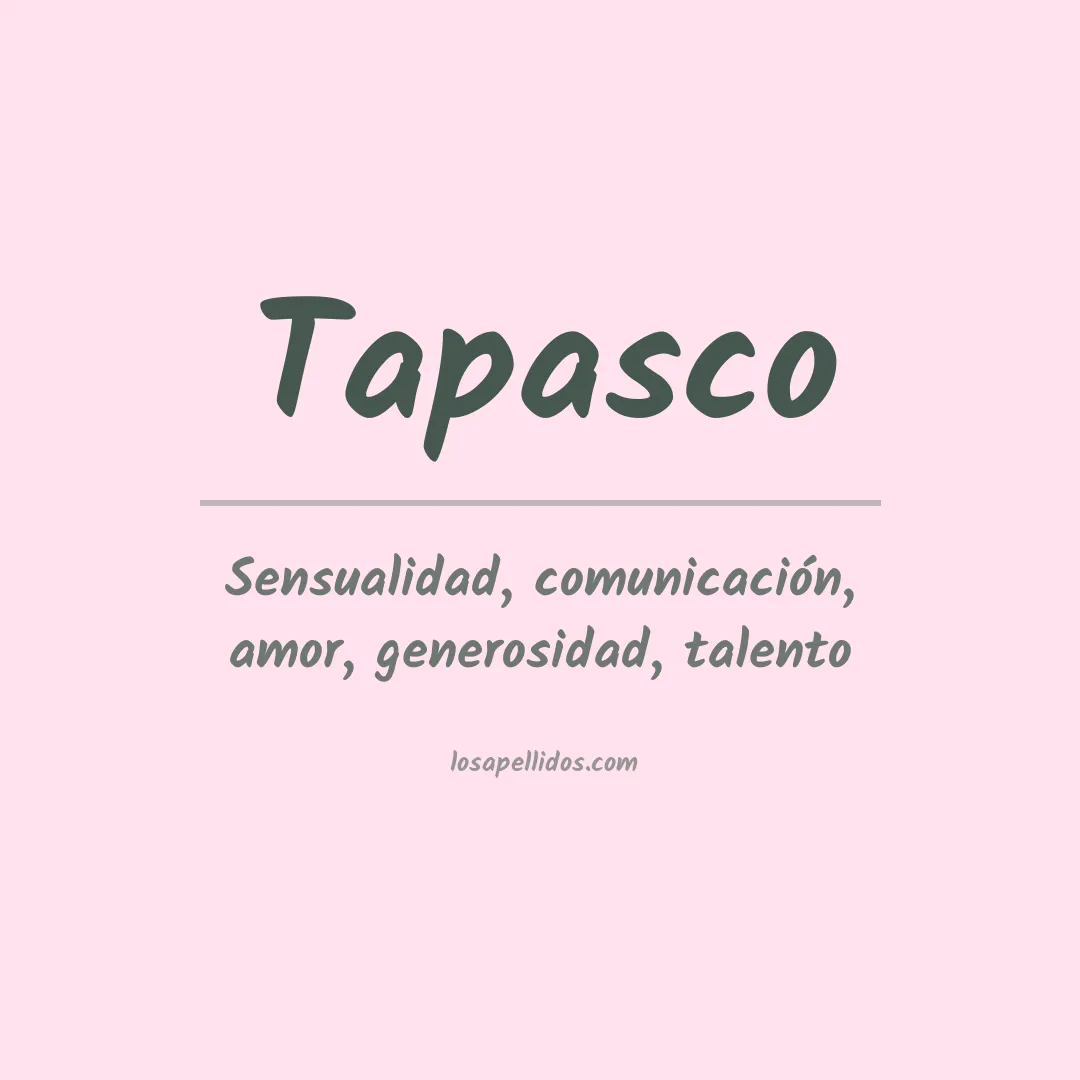 Apellido Tapasco