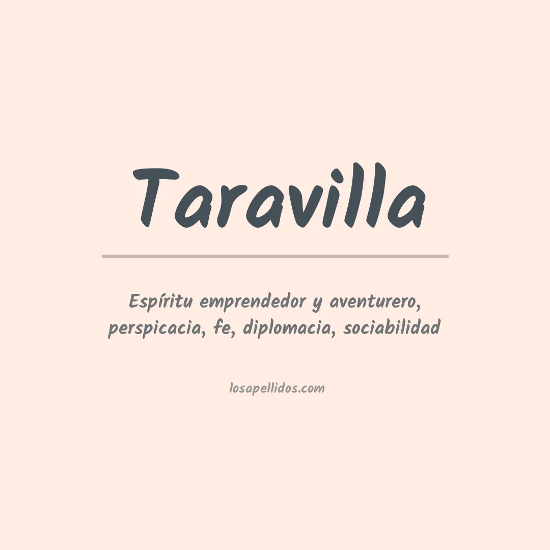 Significado del Apellido Taravilla