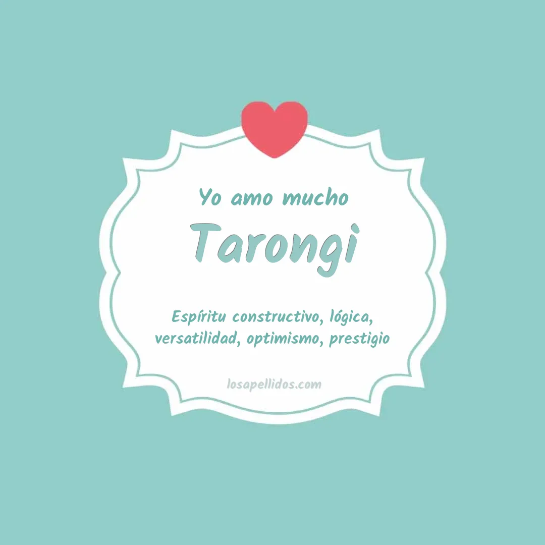 Yo amo mucho Tarongi