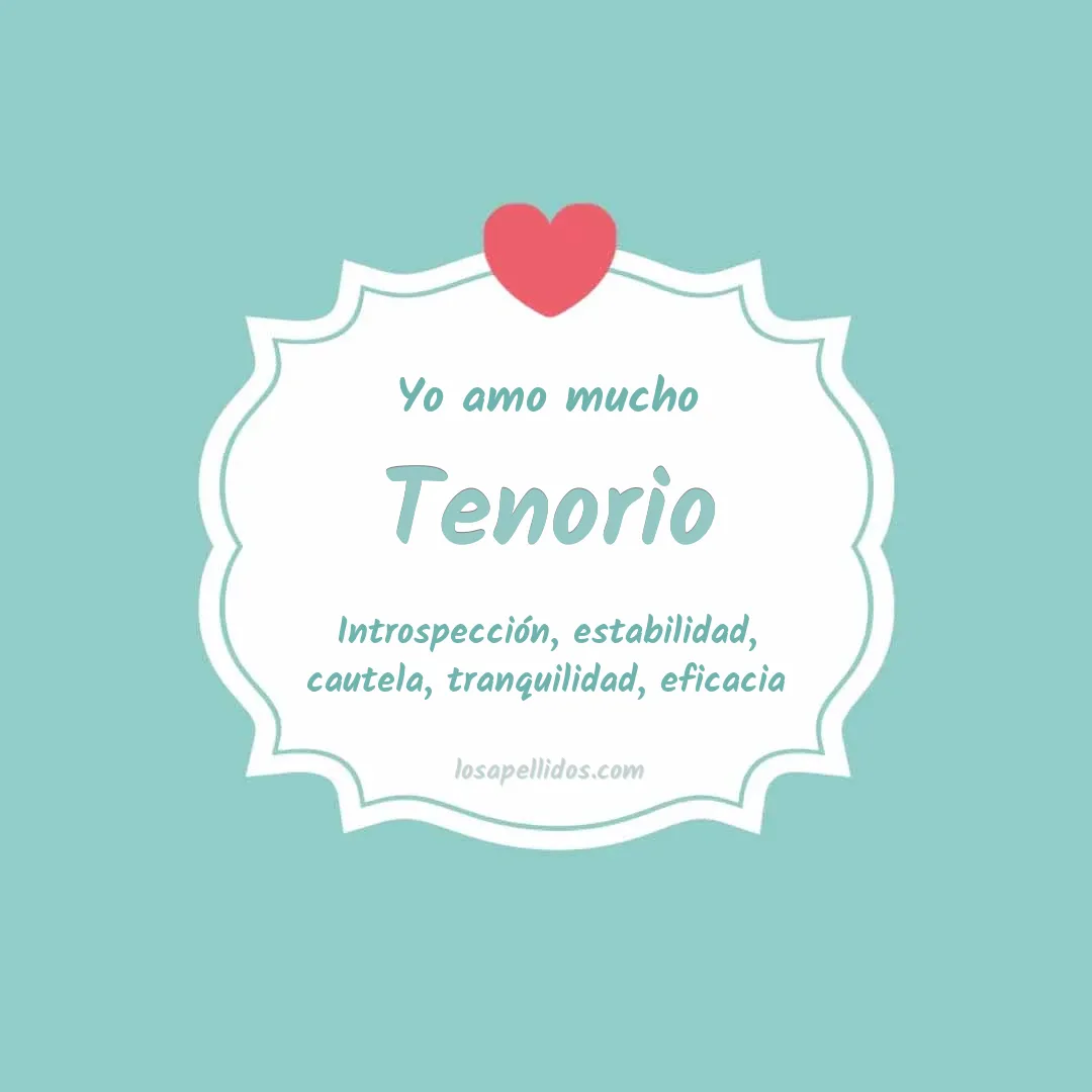 Yo amo mucho Tenorio