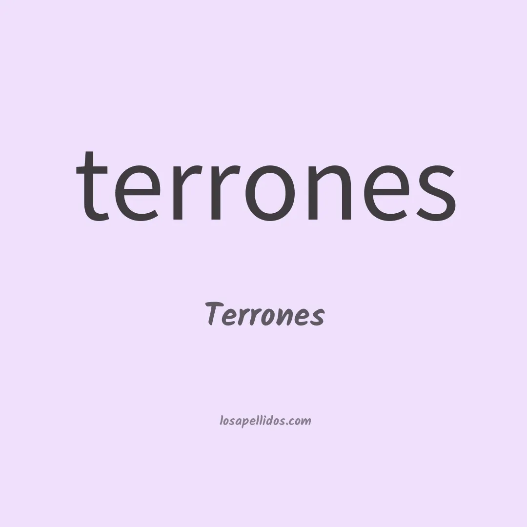 Terrones en chino