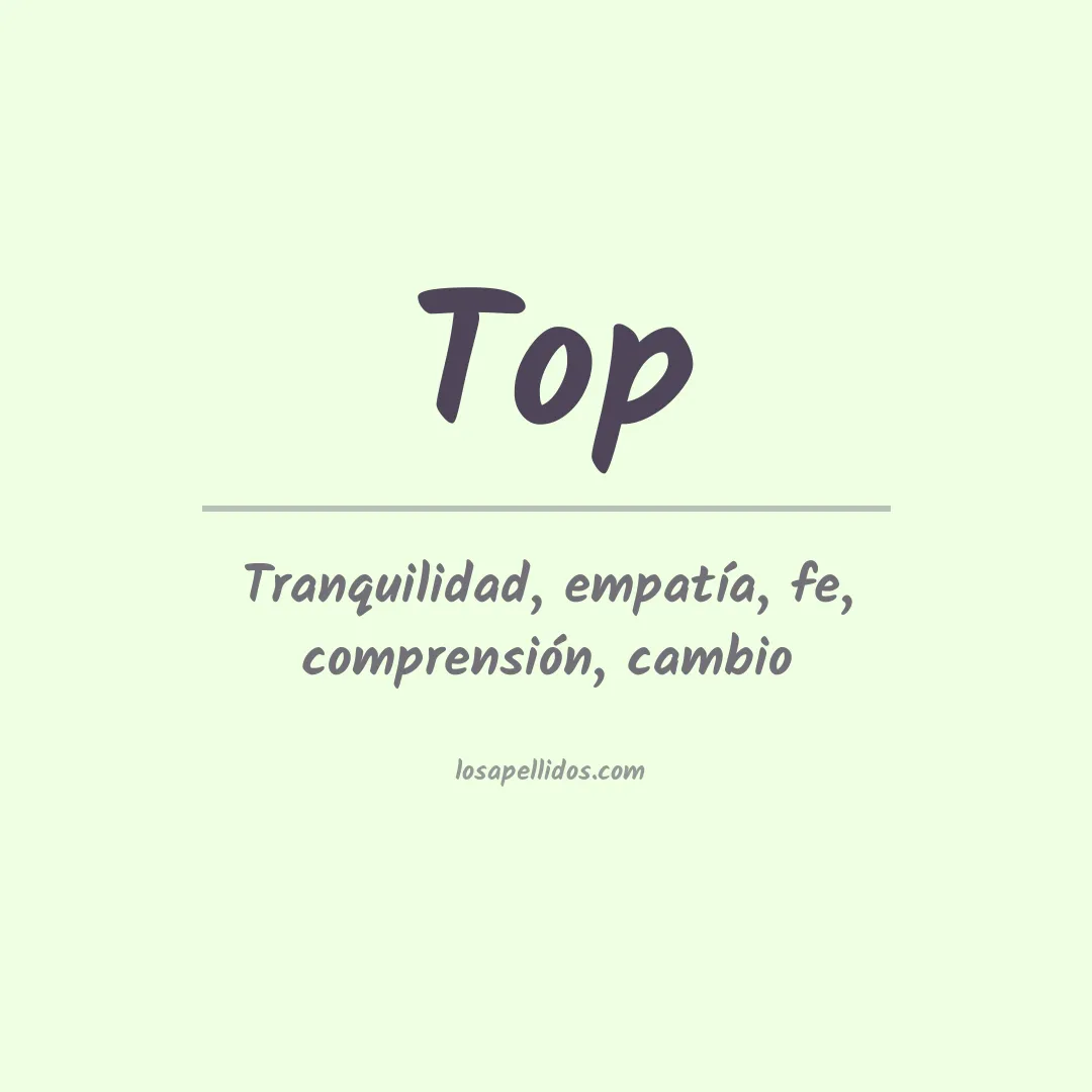 Significado del Apellido Top
