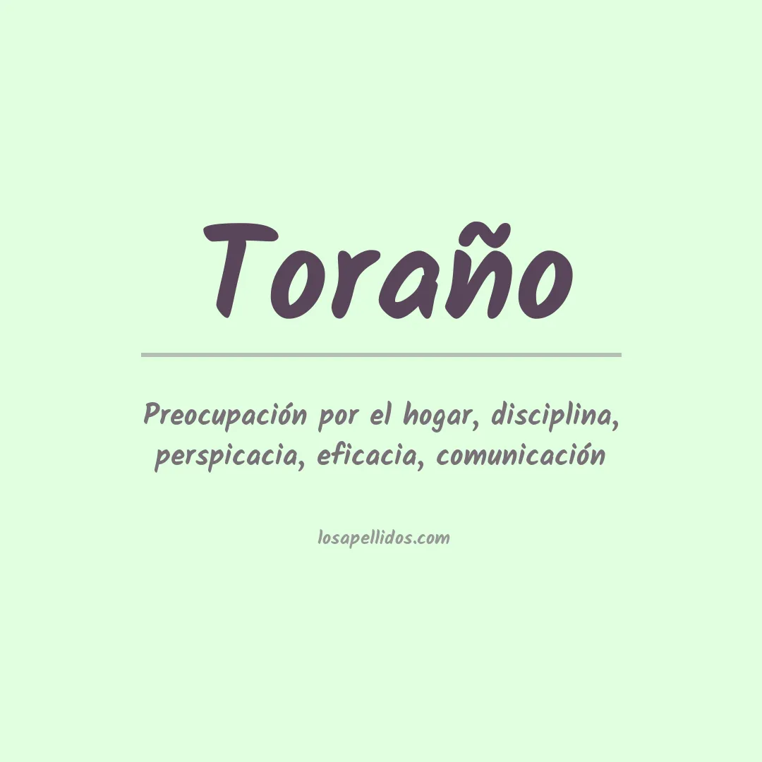 Significado del Apellido Toraño