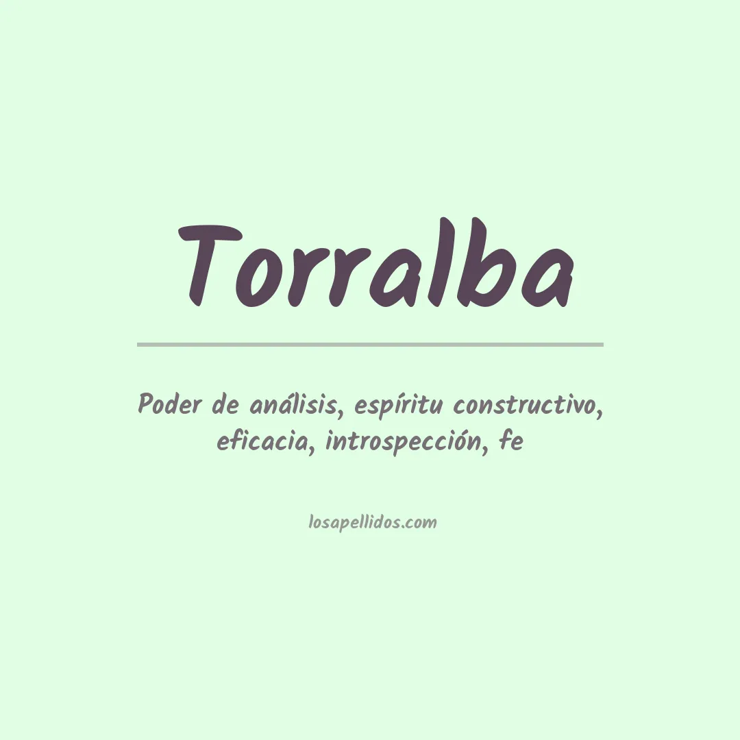 Significado del Apellido Torralba