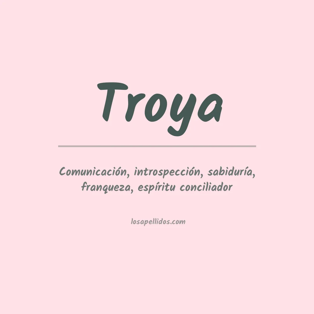Significado del Apellido Troya
