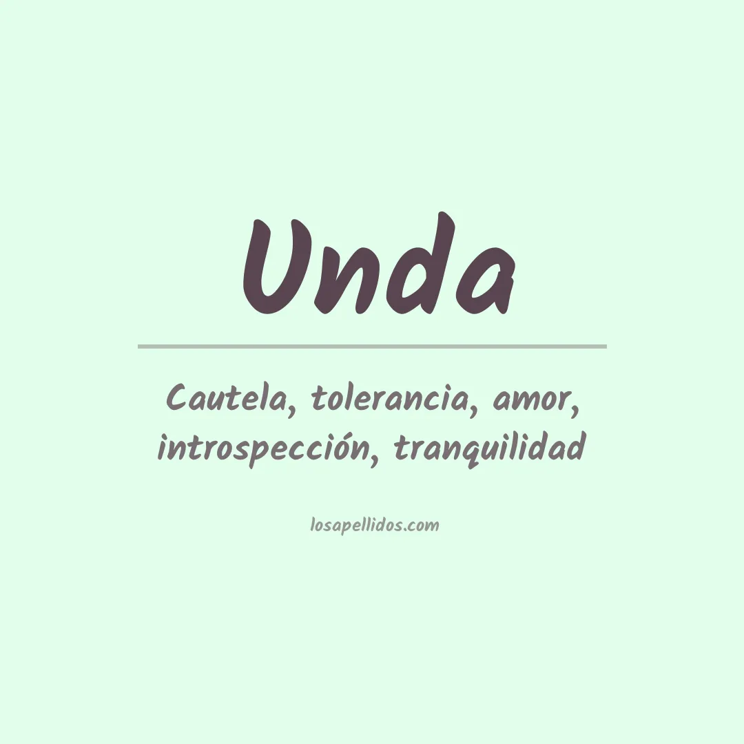 Significado del Apellido Unda