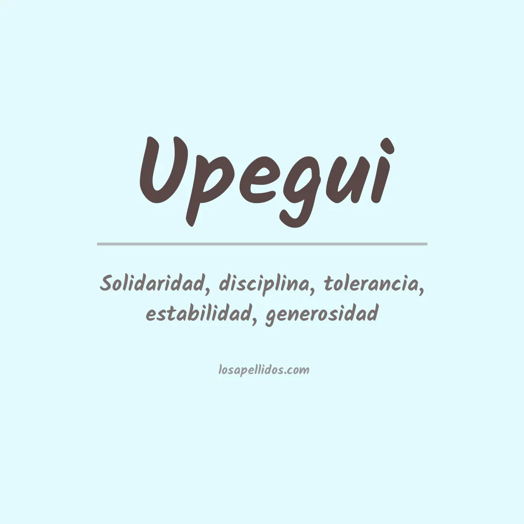 Significado del Apellido Upegui
